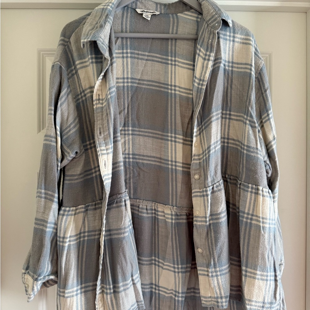 American Eagle Outfitters Gray Striped Top